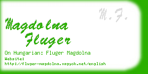 magdolna fluger business card
